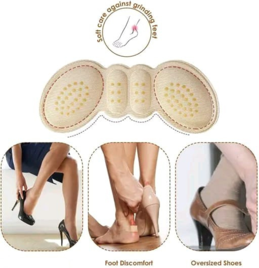Anti-Slip Heel Cushion Pads for Shoes | 4 Pairs