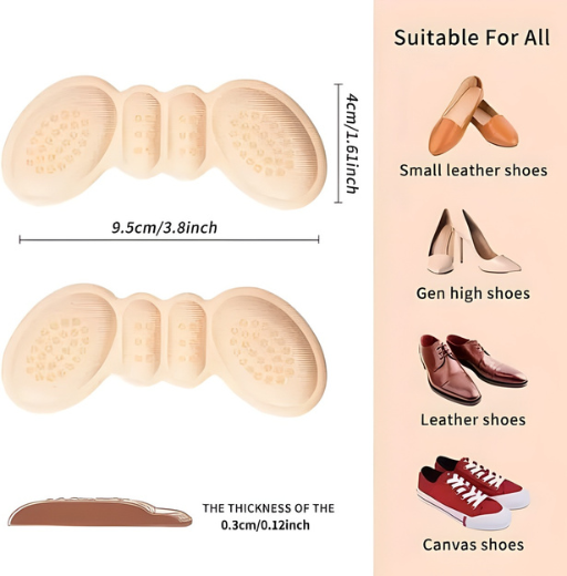 Anti-Slip Heel Cushion Pads for Shoes | 4 Pairs
